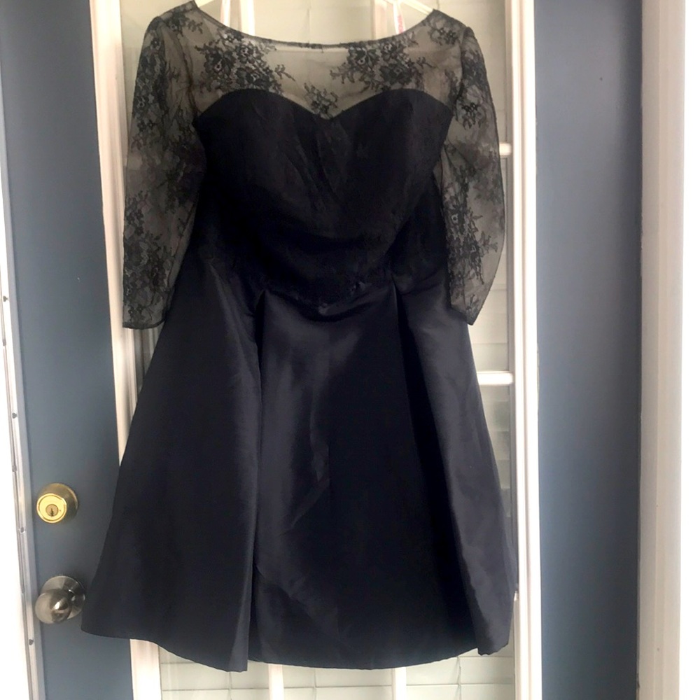 Black Satin and Lace JJ’s House Special Occasion dress NWT. Size 14